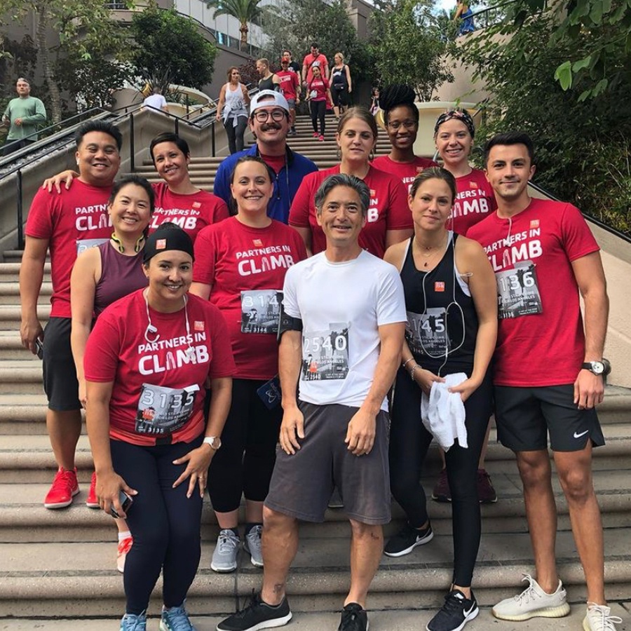 HOK Los Angeles team members at Partners in Climb event