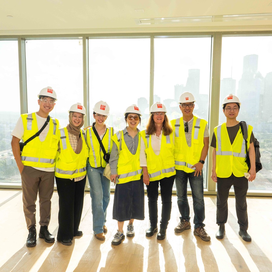HOK Houston studio team at construction site