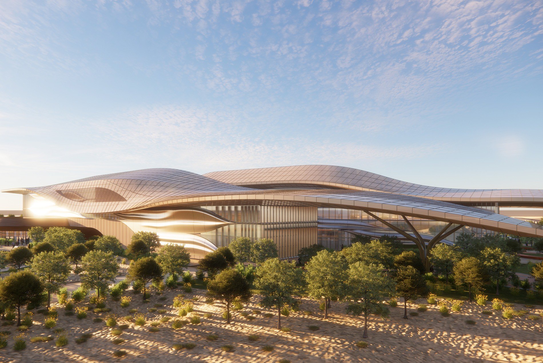 HOK-designed landscape of the KAPSARC School Of Public Policy