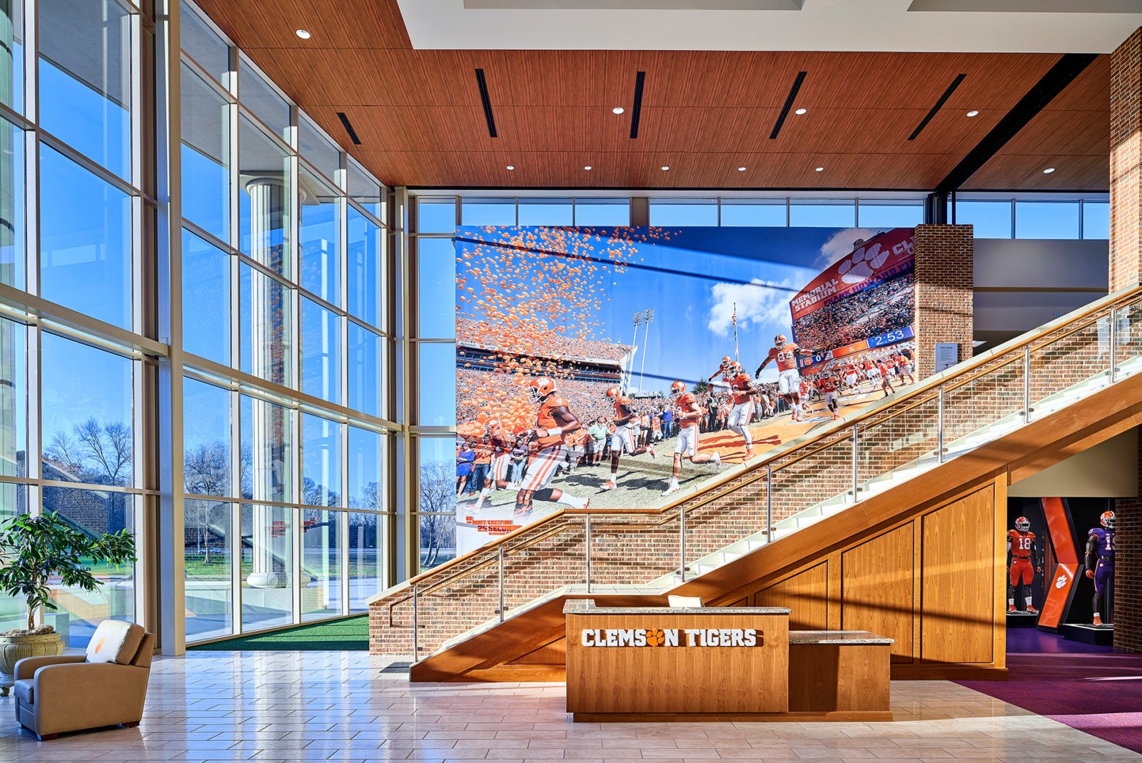 Clemson college football training center facility HOK