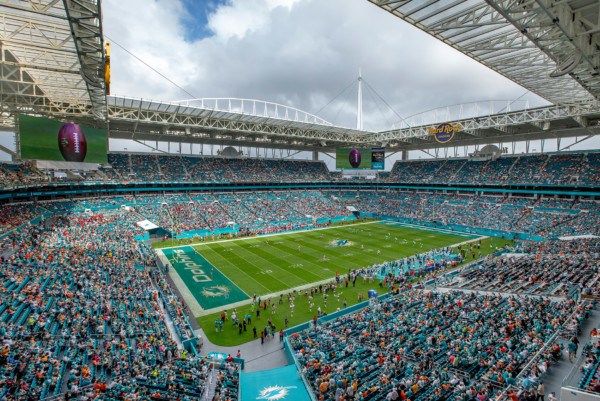 soccer game at hard rock stadium