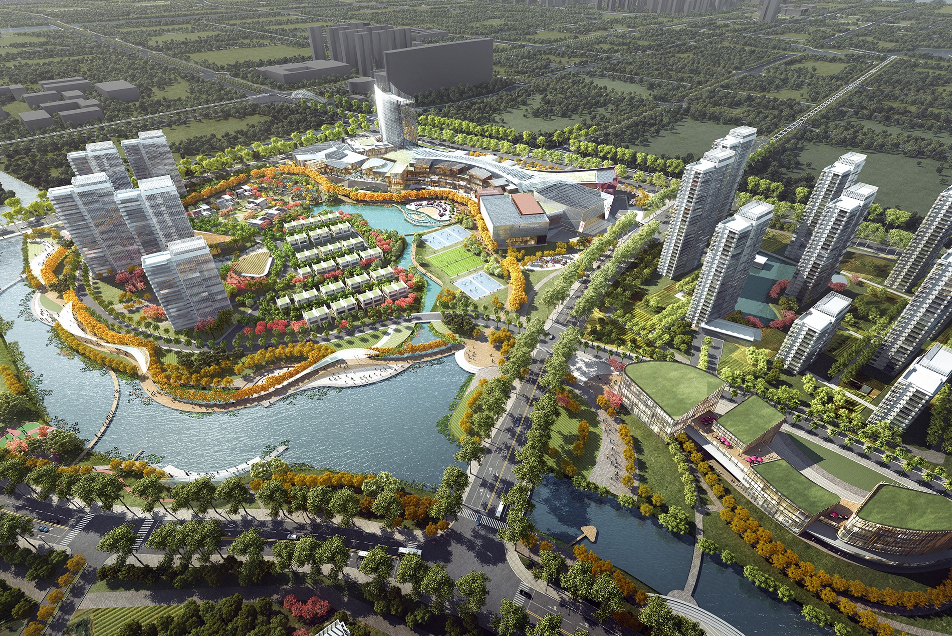 Ningbo Hangzhou Bay Ocean Spring Resort Town Master Plan - HOK