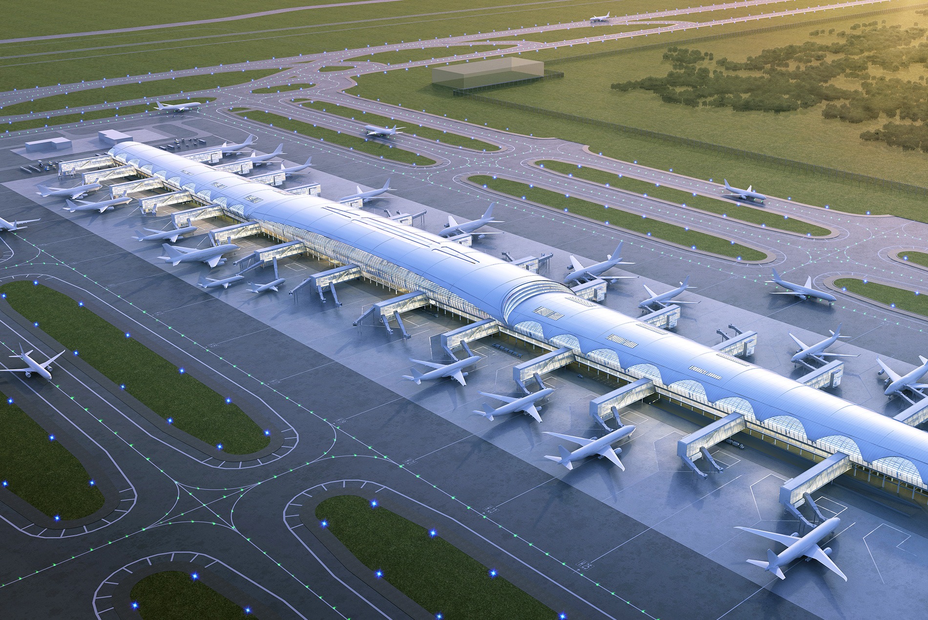 Suvarnabhumi International Airport Midfield Satellite Concourse HOK