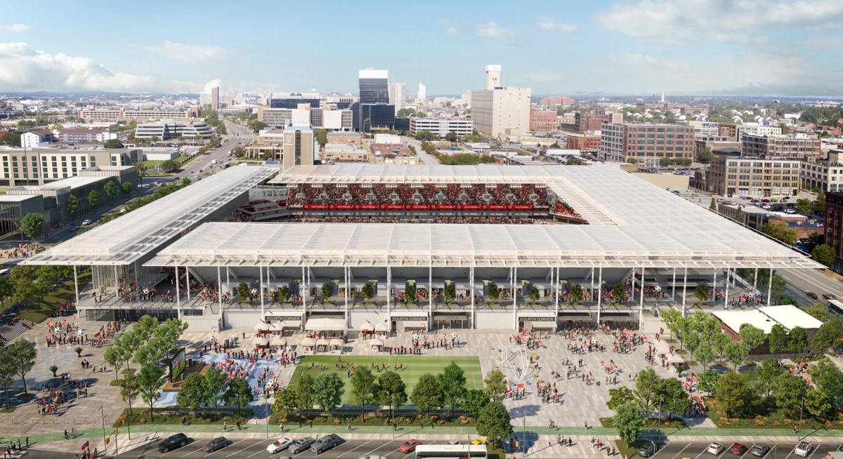 Design Revealed for New St. Louis MLS Stadium and MixedUse District HOK