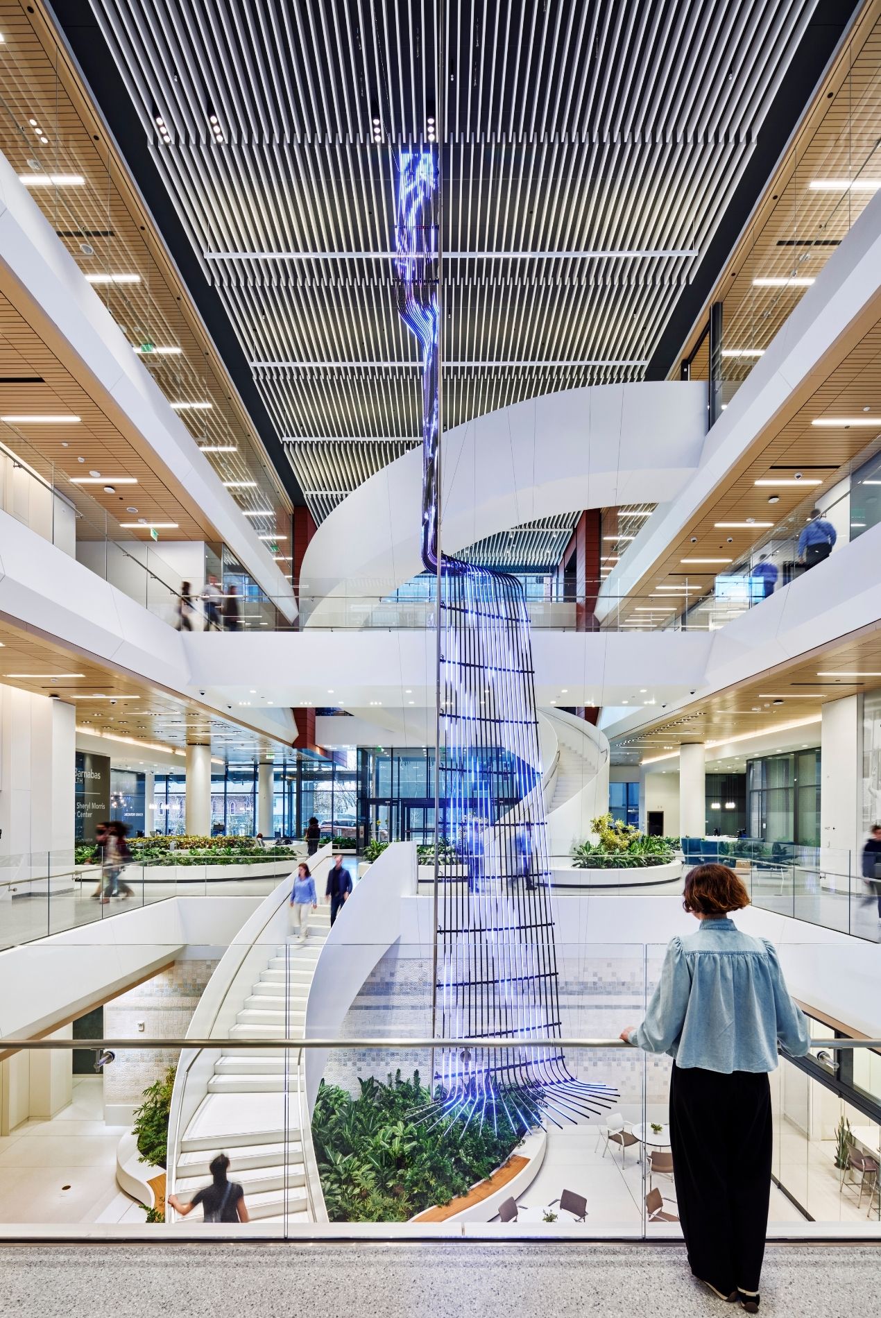 Jack & Sheryl Morris Cancer Center interior atrium