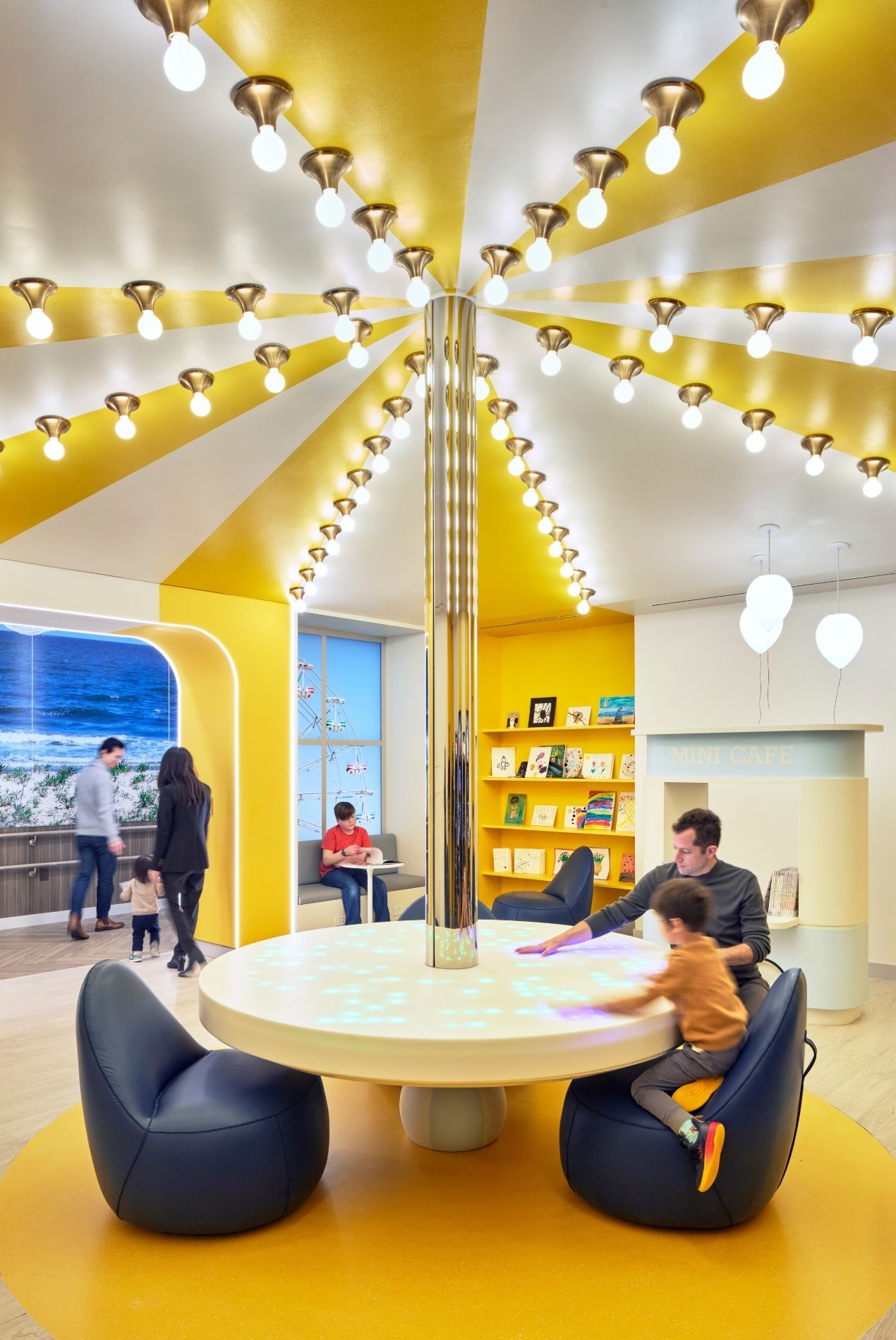Jack & Sheryl Morris Cancer Center interior pediatrics mini cafe