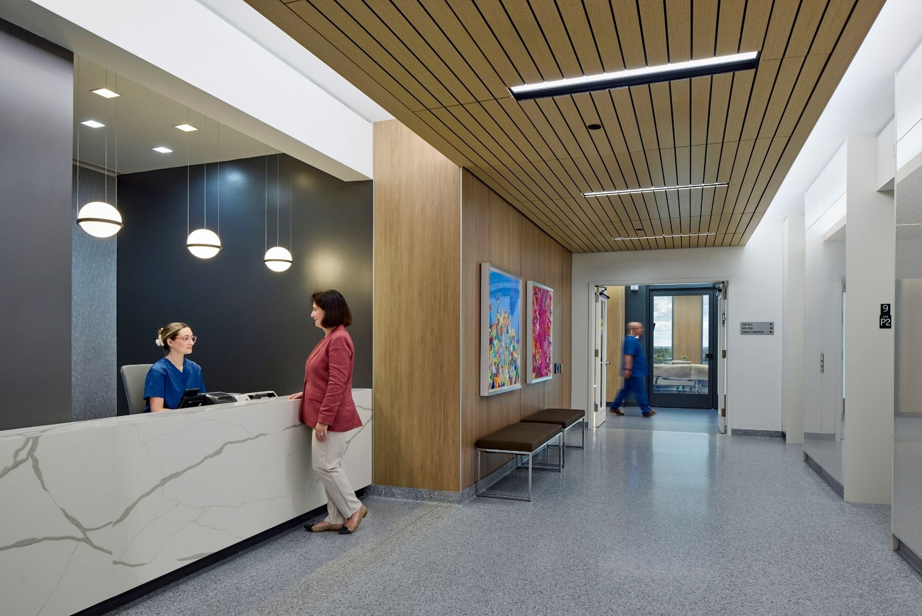 Jack & Sheryl Morris Cancer Center interior reception