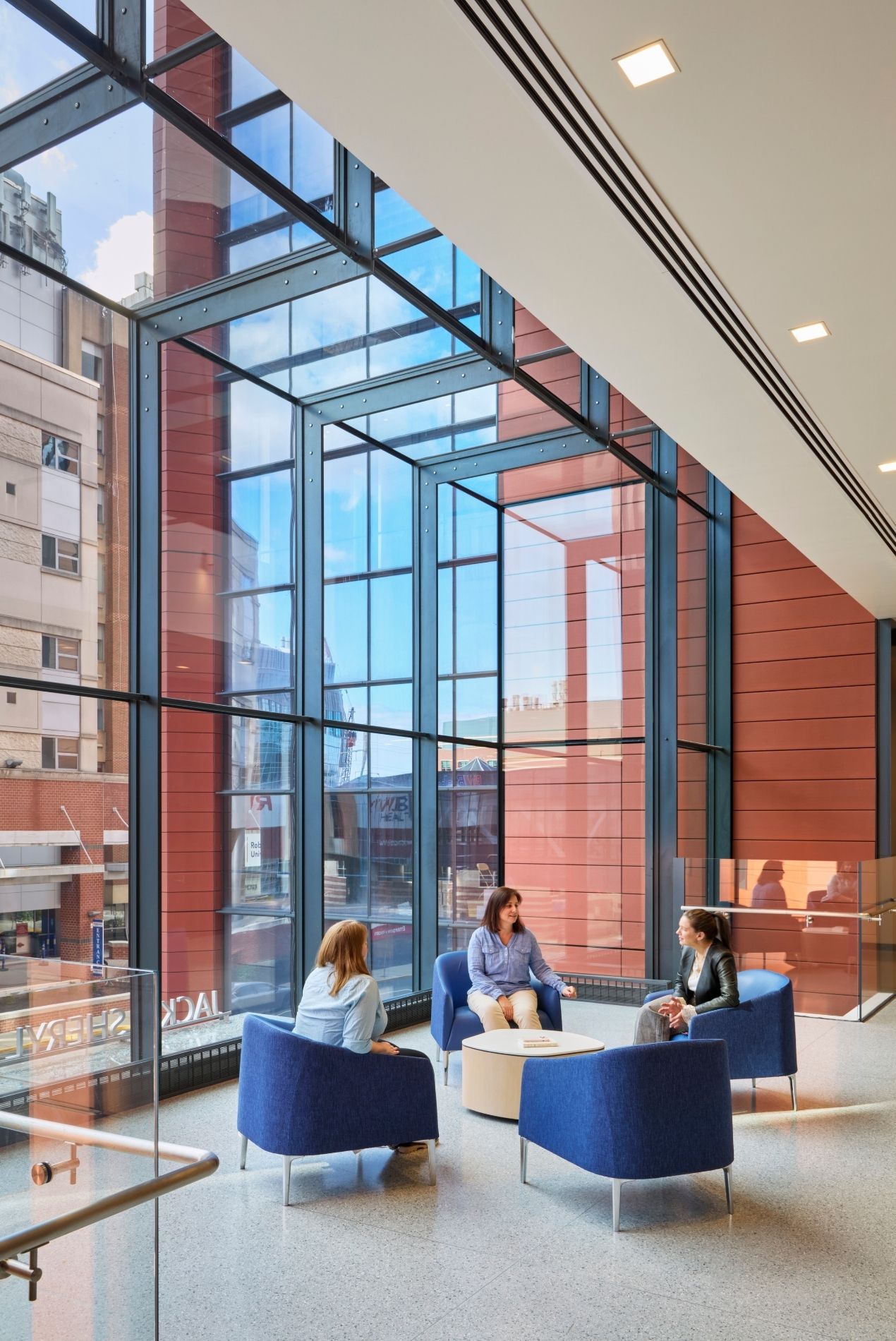 Jack & Sheryl Morris Cancer Center interior seating