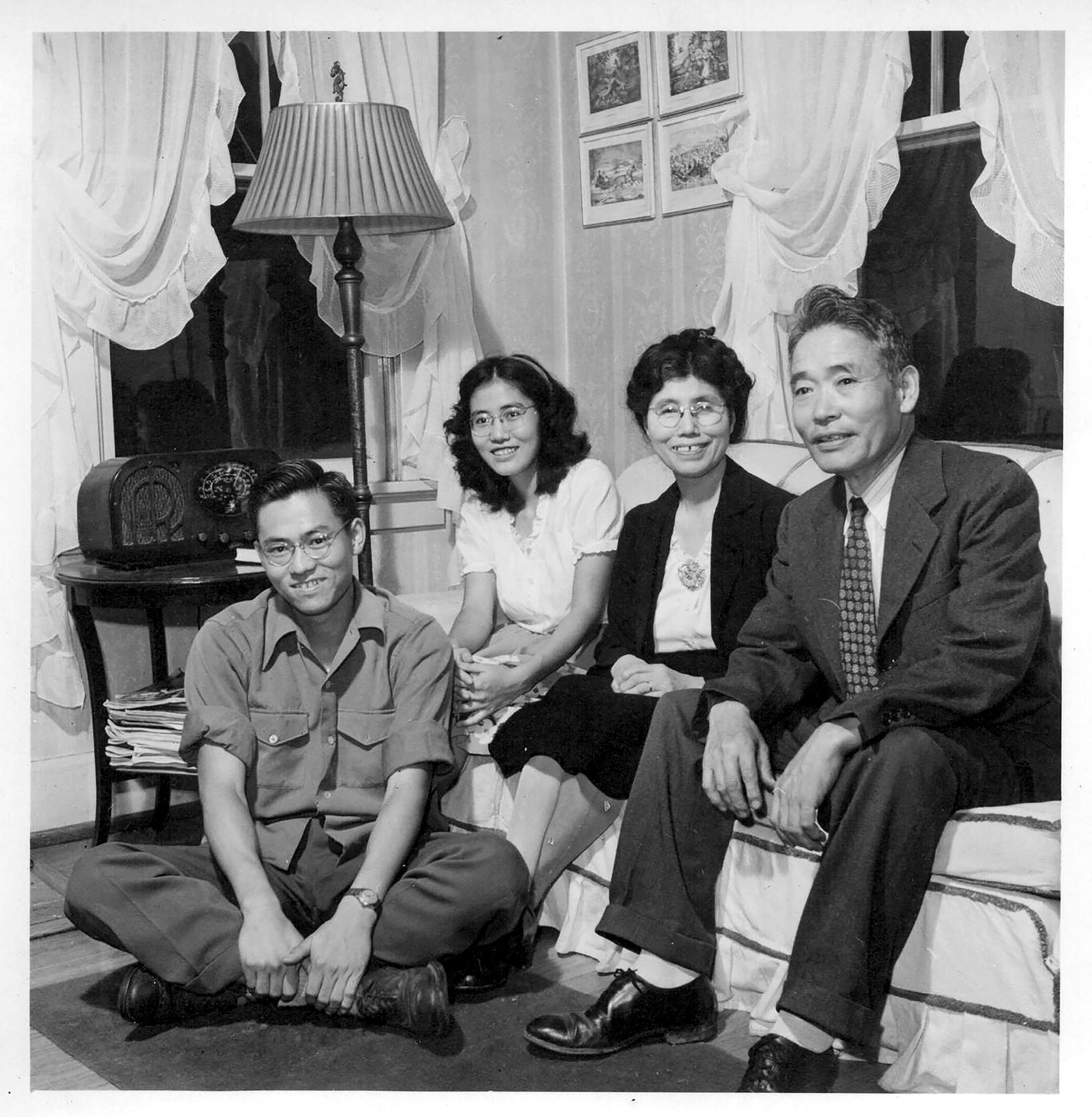 Here are Professor Obata and his family