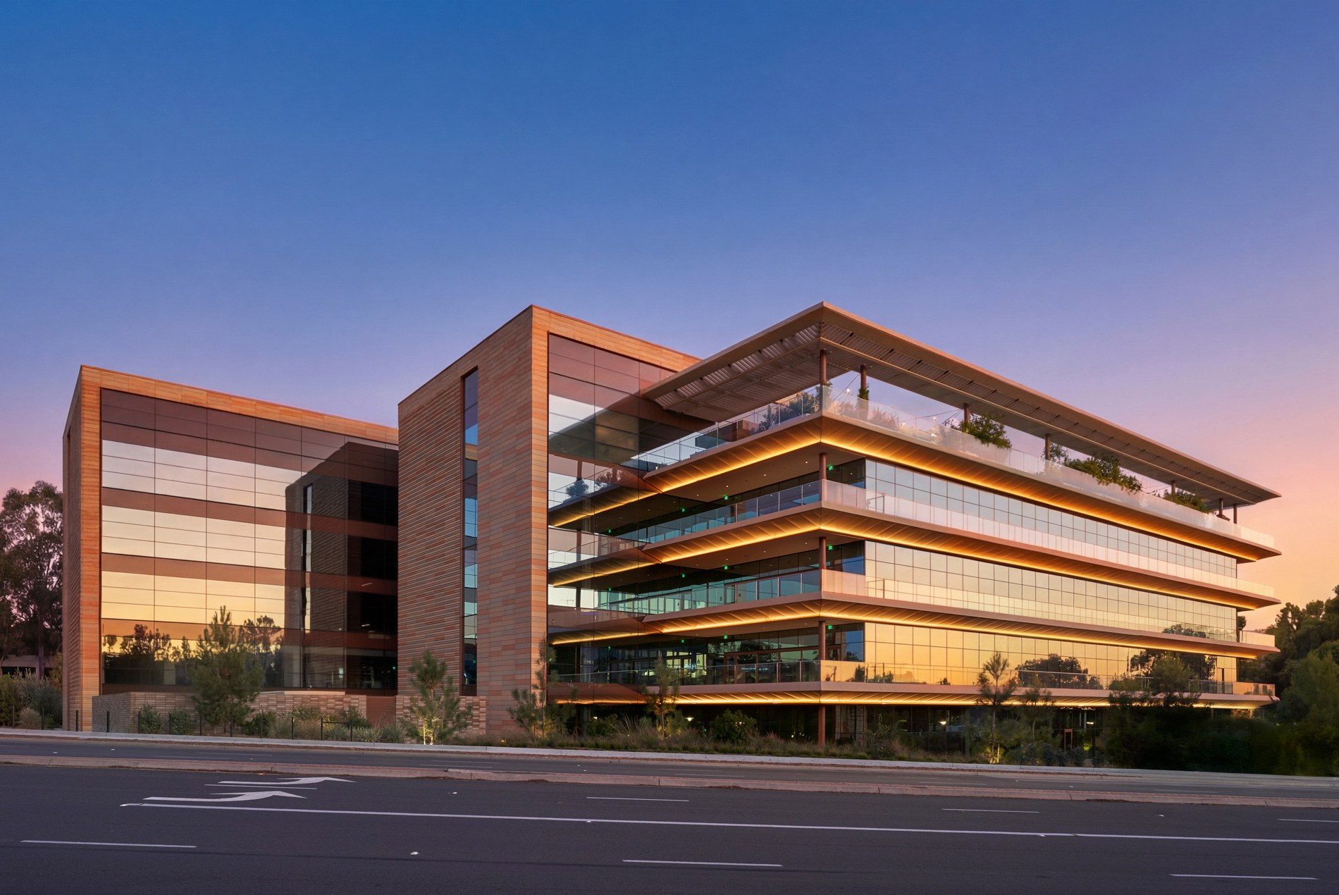 HOK-designed Longfellow BioTerra life sciences laboratory and office building in San Diego, California.