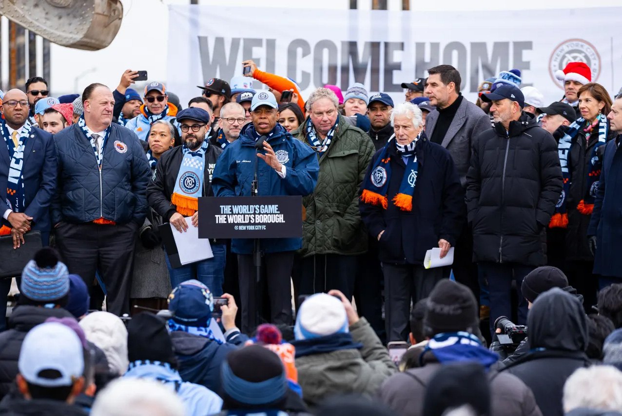 2 Mayor Eric Adams 1900 New York City FC Breaks Ground on Etihad Park in Willets Point