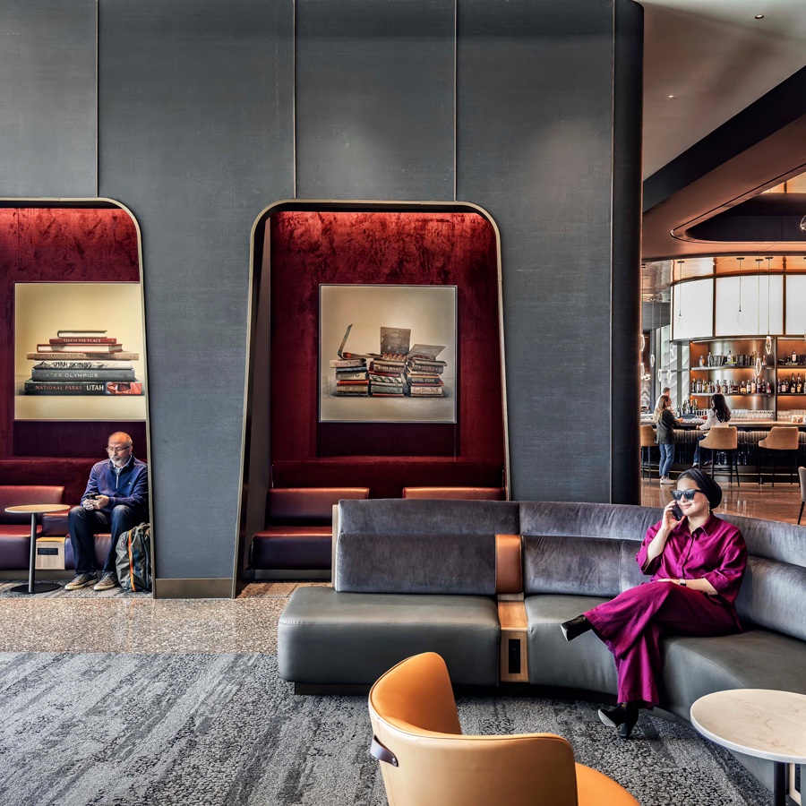 HOK-designed Delta Sky Club in Concourse B at Salt Lake City International Airport