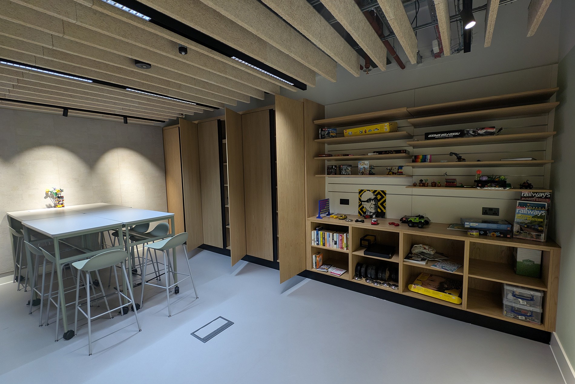 Amenities at the Arup Office at One Centenary Way in Birmingham, UK designed by HOK