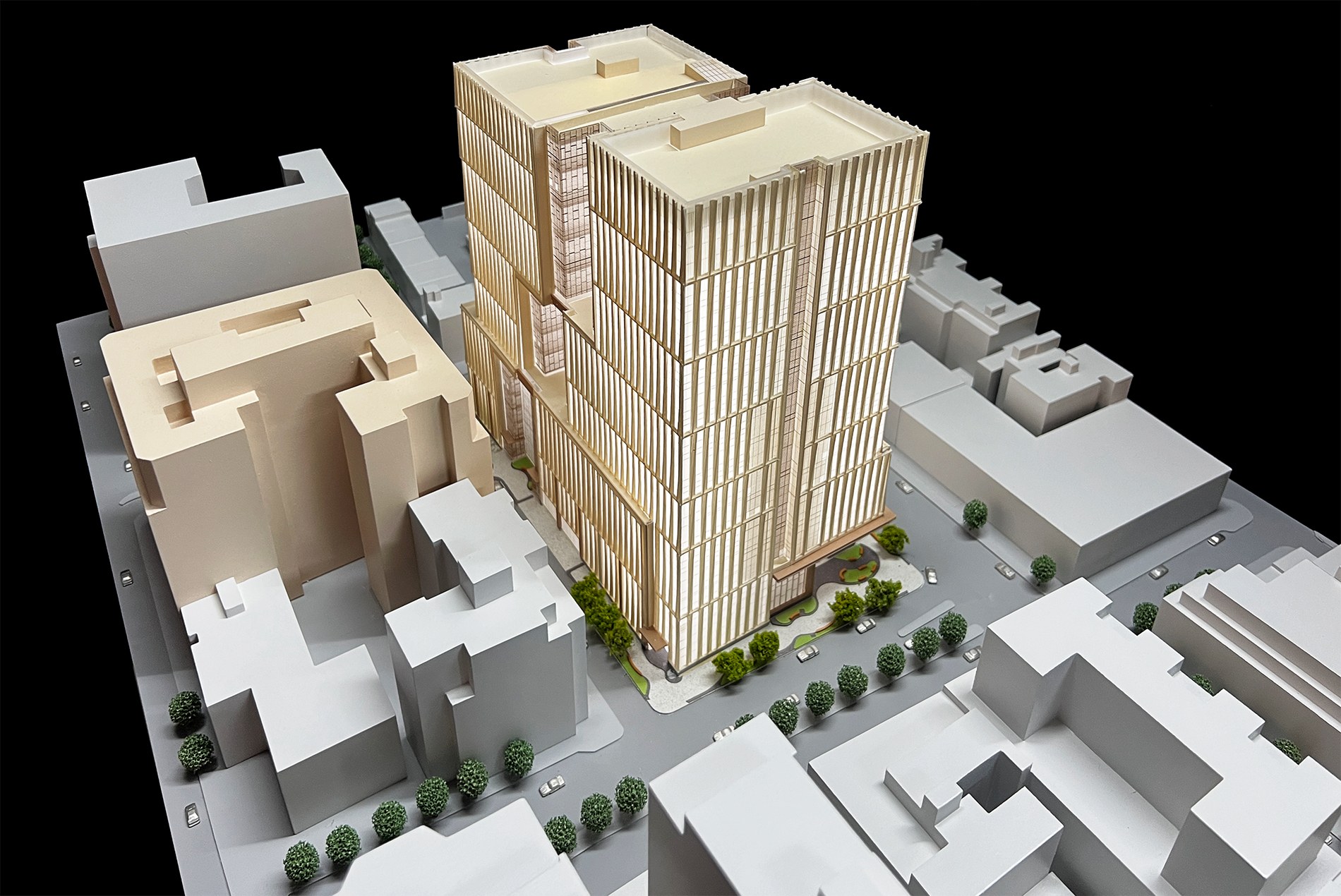 Model of the new Borough Based Jails Brooklyn Facility designed by HOK