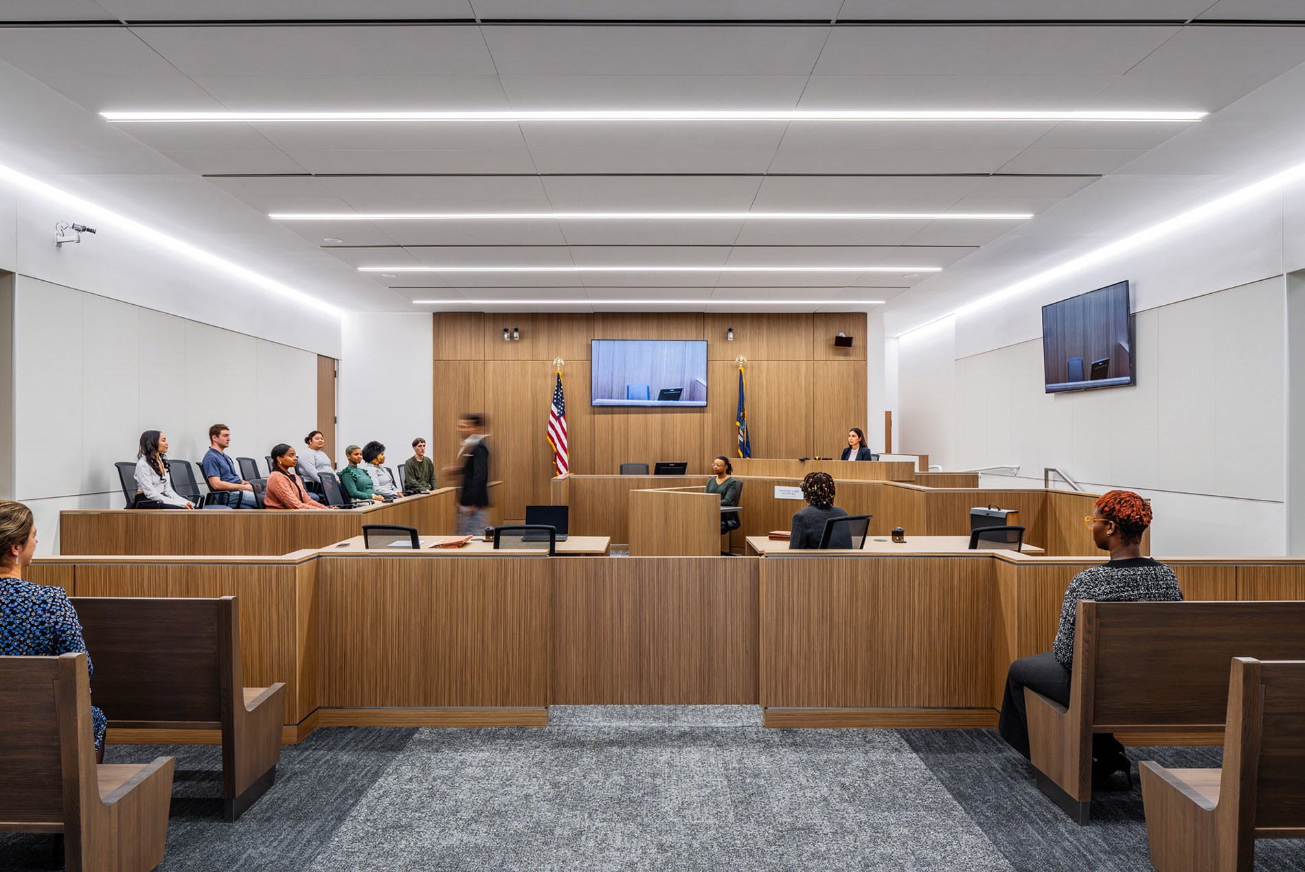 Courtroom in the Wayne County Justice Center Detroit Michigan HOK