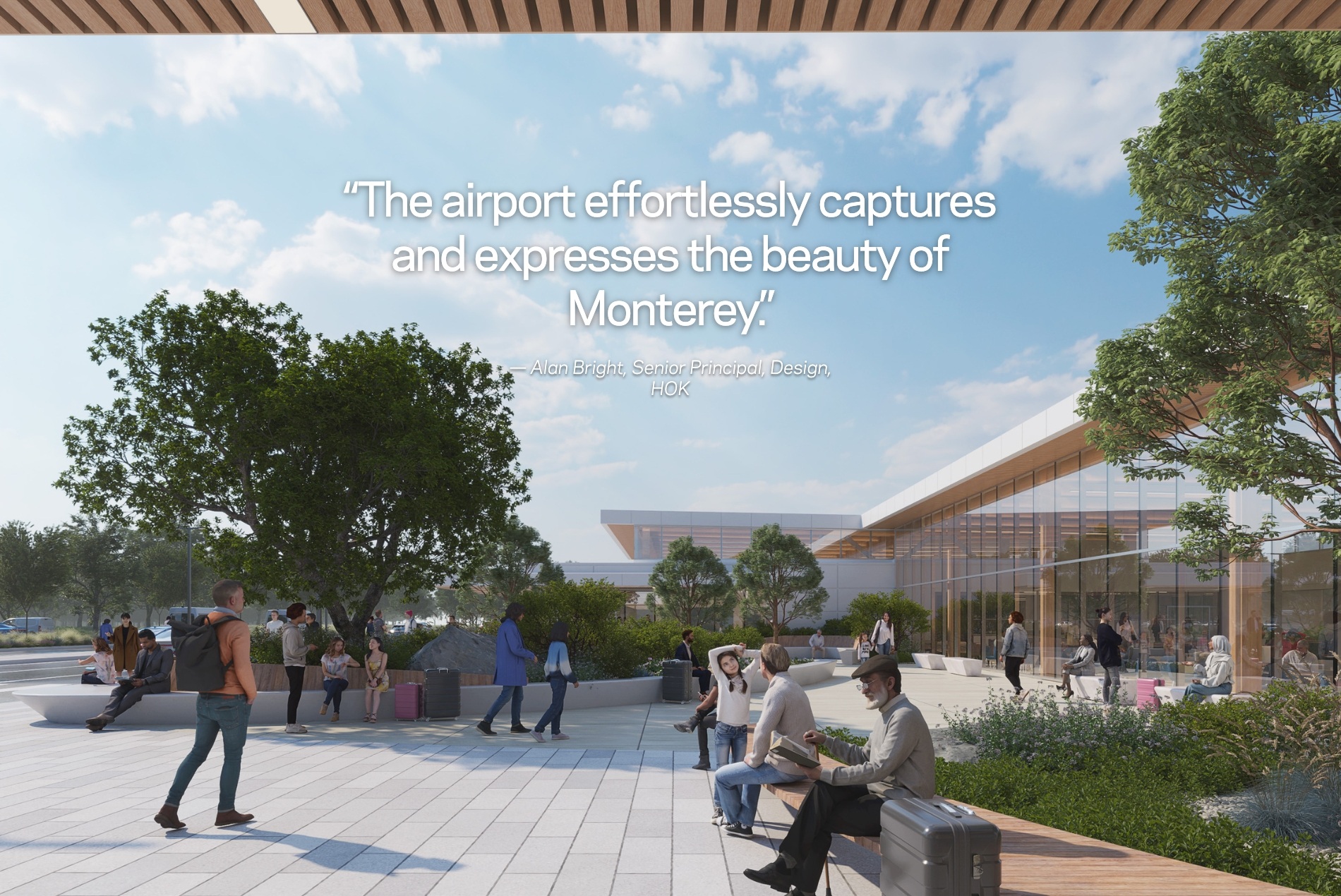 Quote and rendering of the new Monterey Airport design by HOK