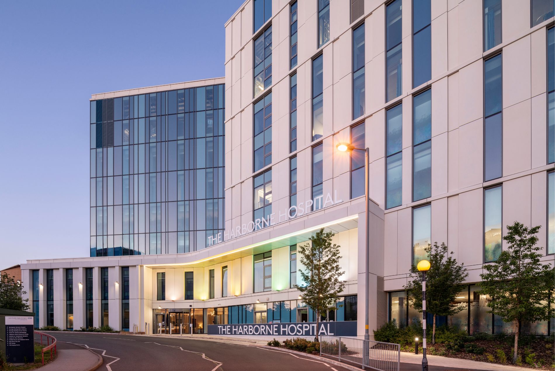 The Harborne Hospital Birmingham UK exterior night