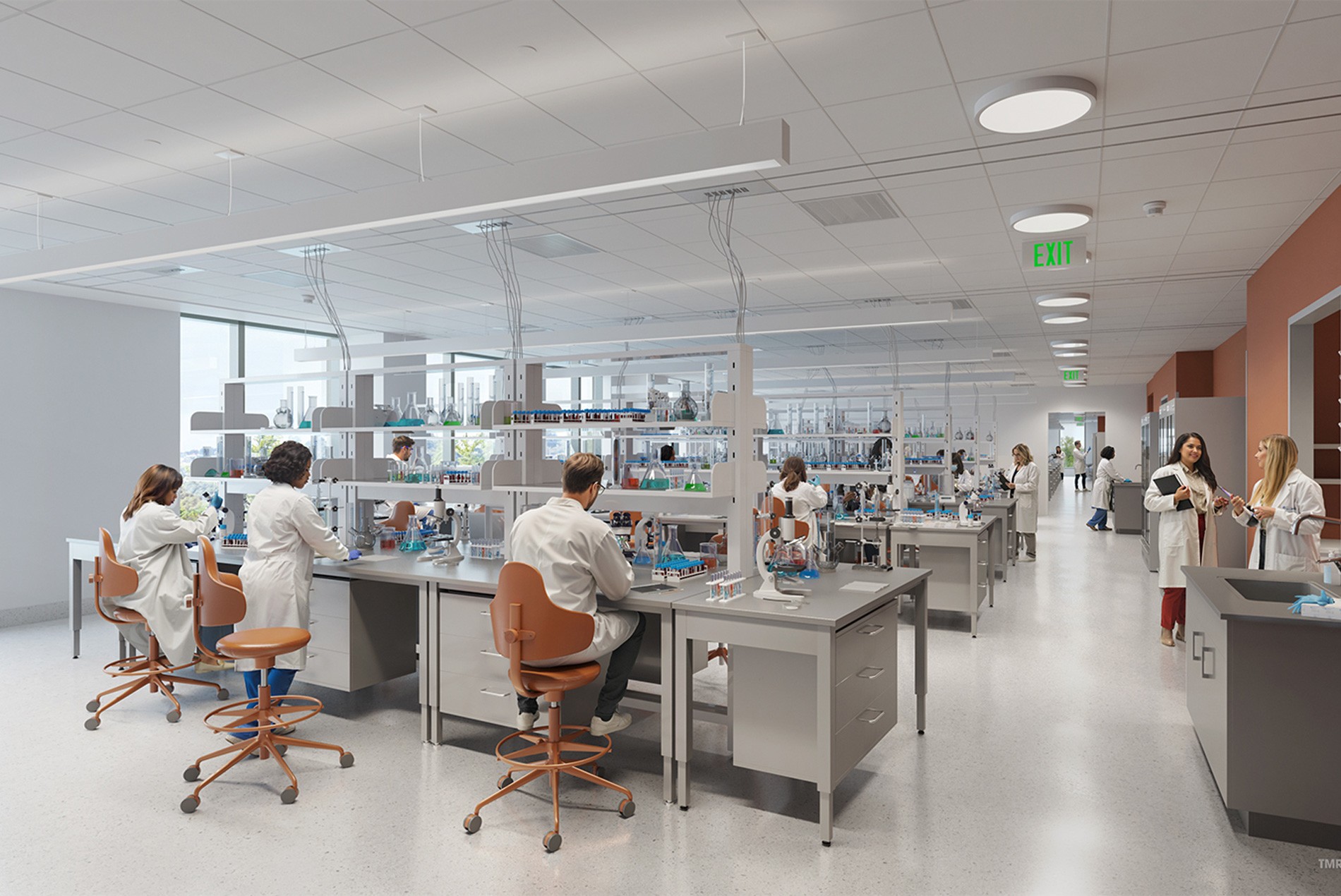 New York Public Health Lab lab rendering during the day