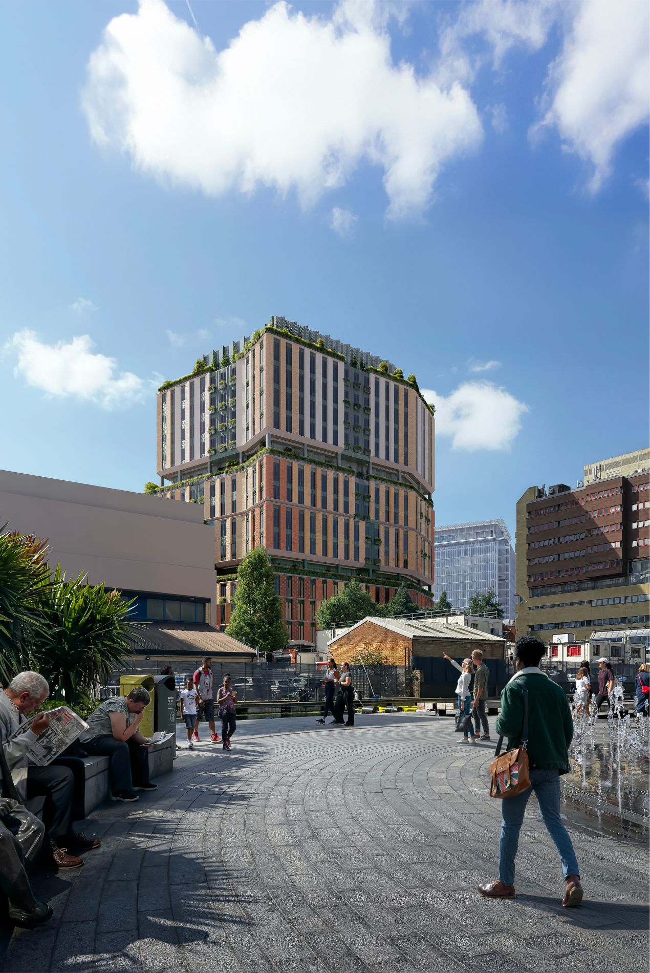 Paddington Hub exterior render vertical