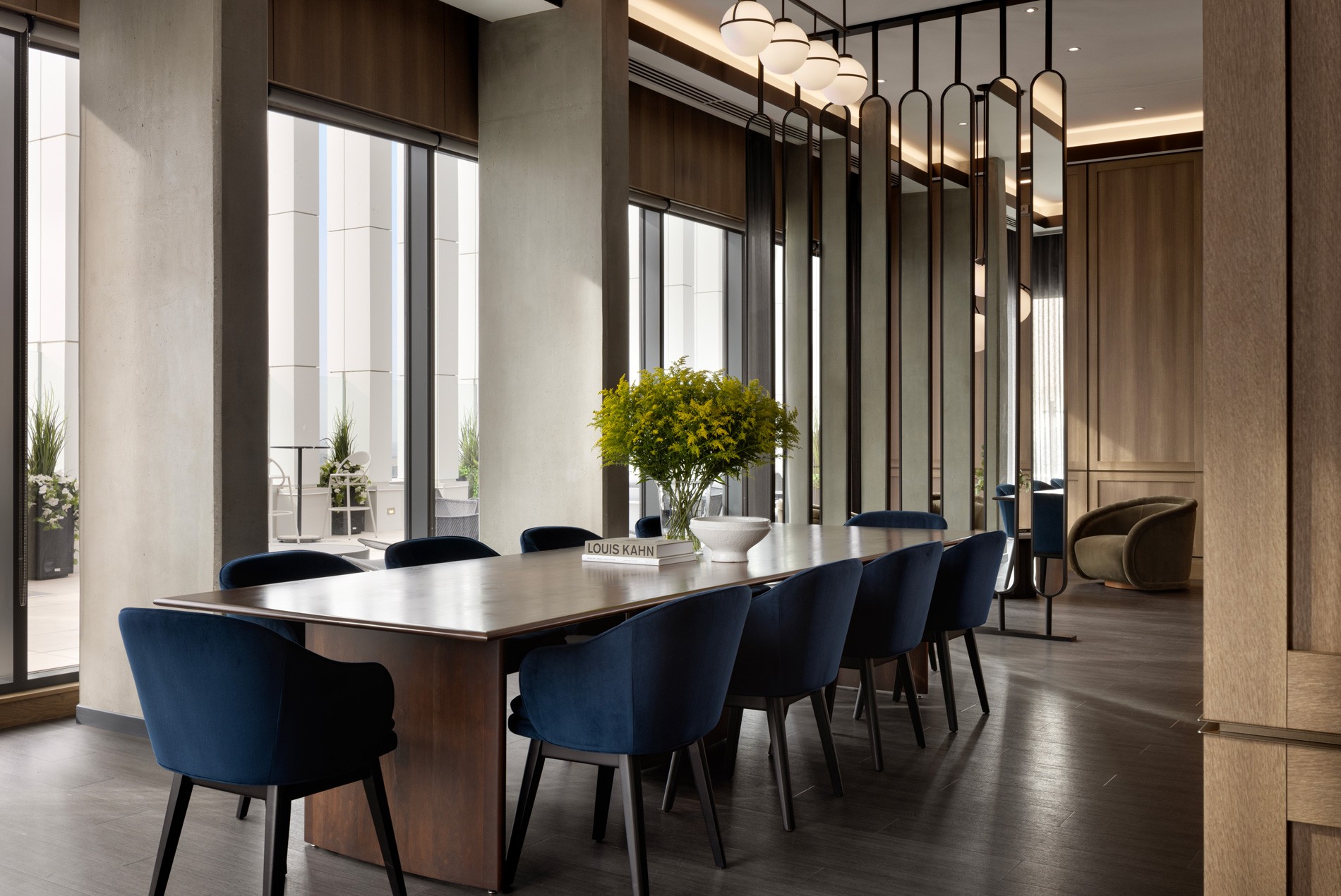 Lounge social space designed by HOK at The Parks in Edmonton, Alberta