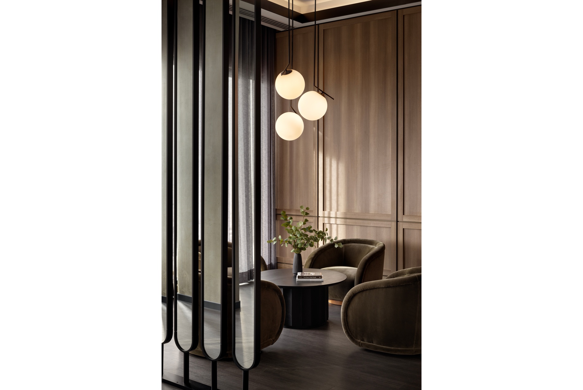 Lounge social space designed by HOK at The Parks in Edmonton, Alberta