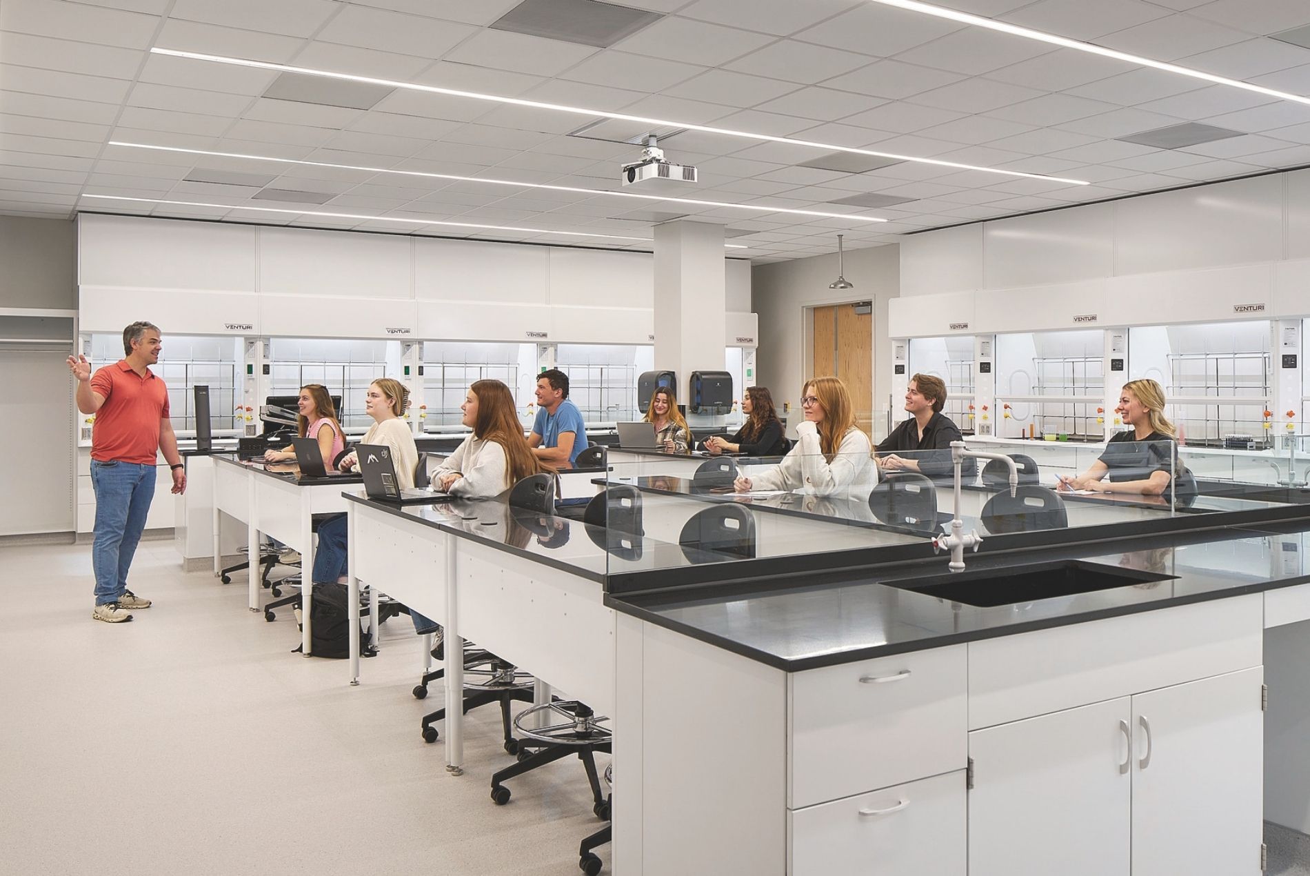 Clemson Advanced Materials Innovation Complex laboratory classroom