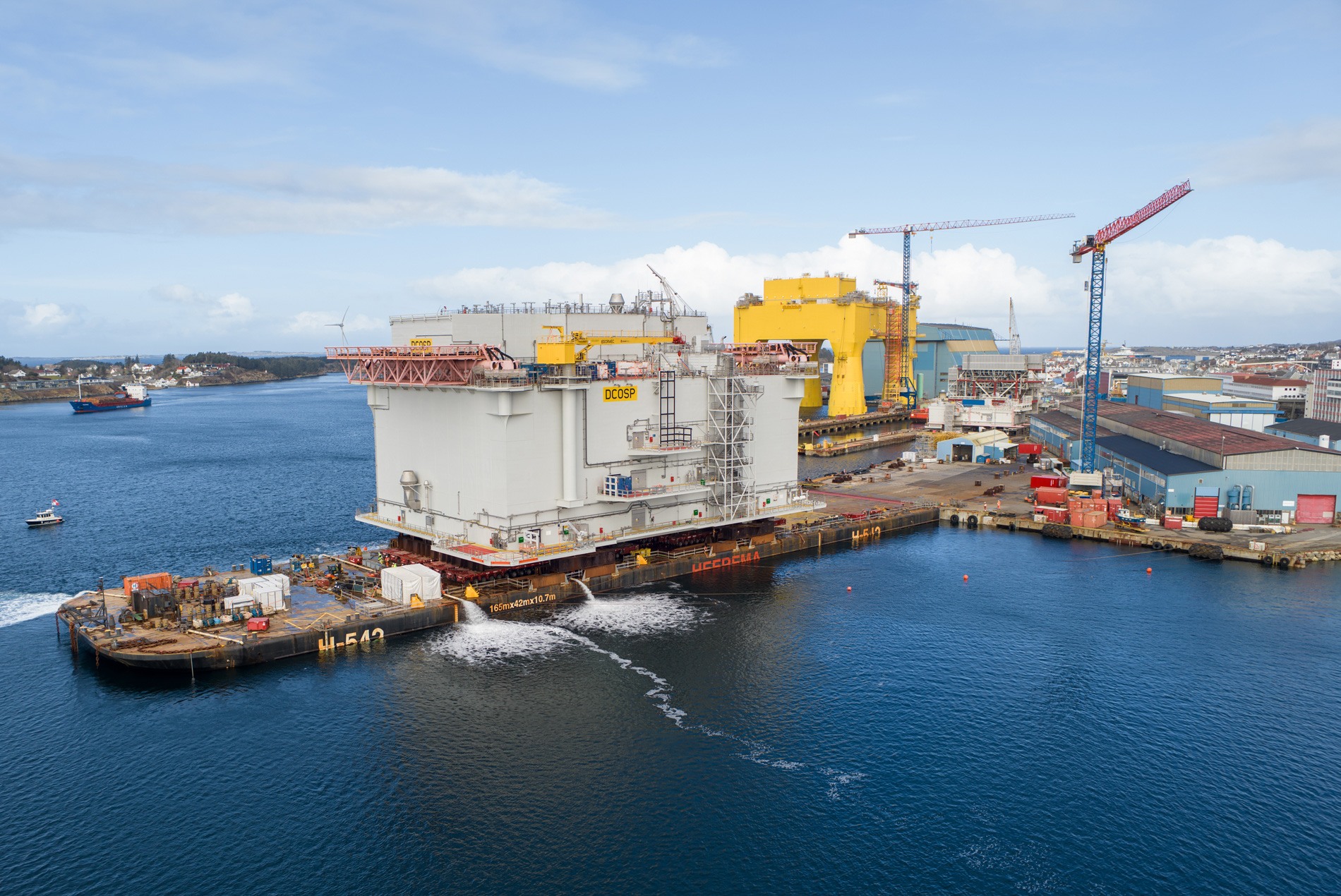 Mammoet Dogger Bank Wind Farm modular megastructure being transported on a ship
