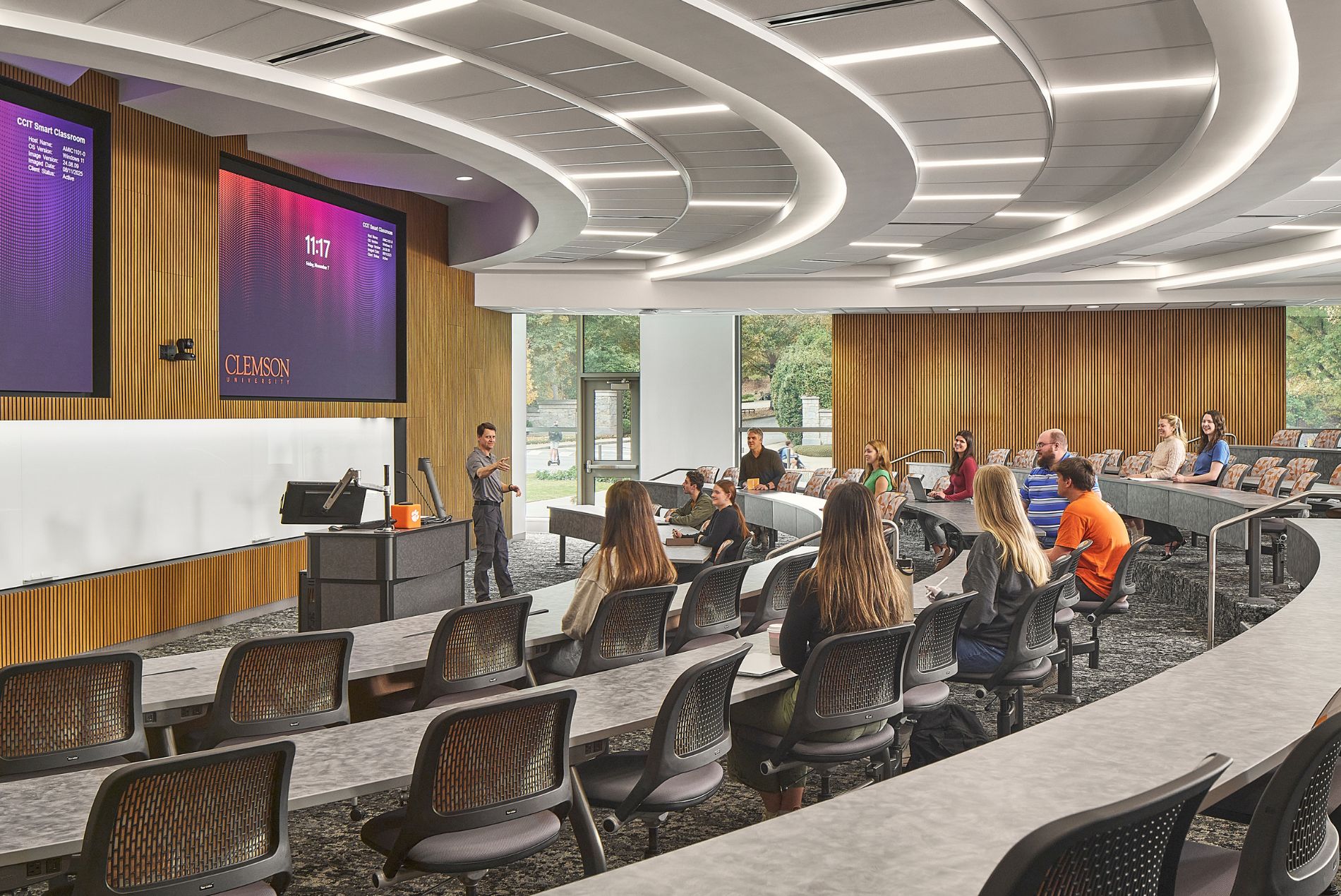Clemson Advanced Materials Innovation Complex lecture hall