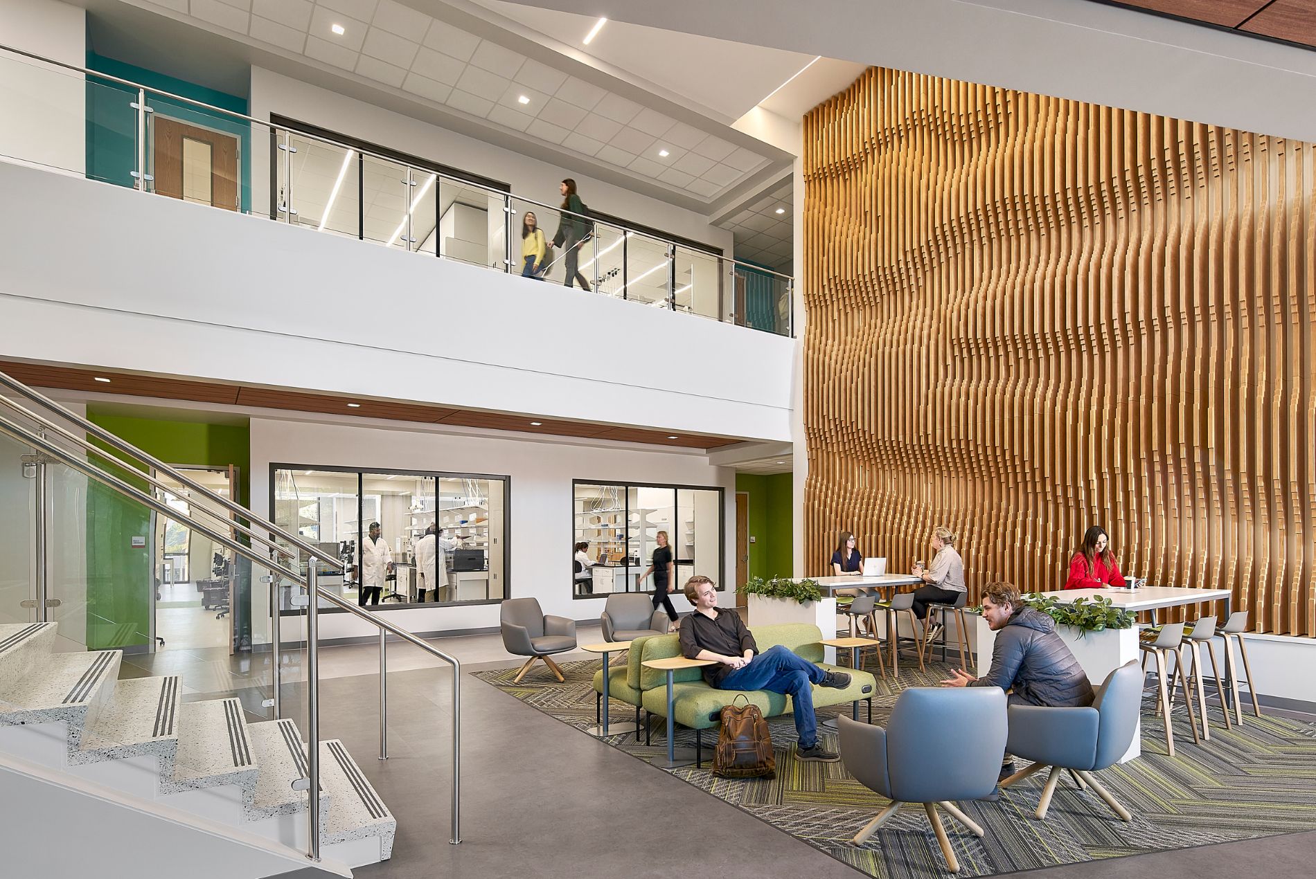 Clemson Advanced Materials Innovation Complex interior atrium