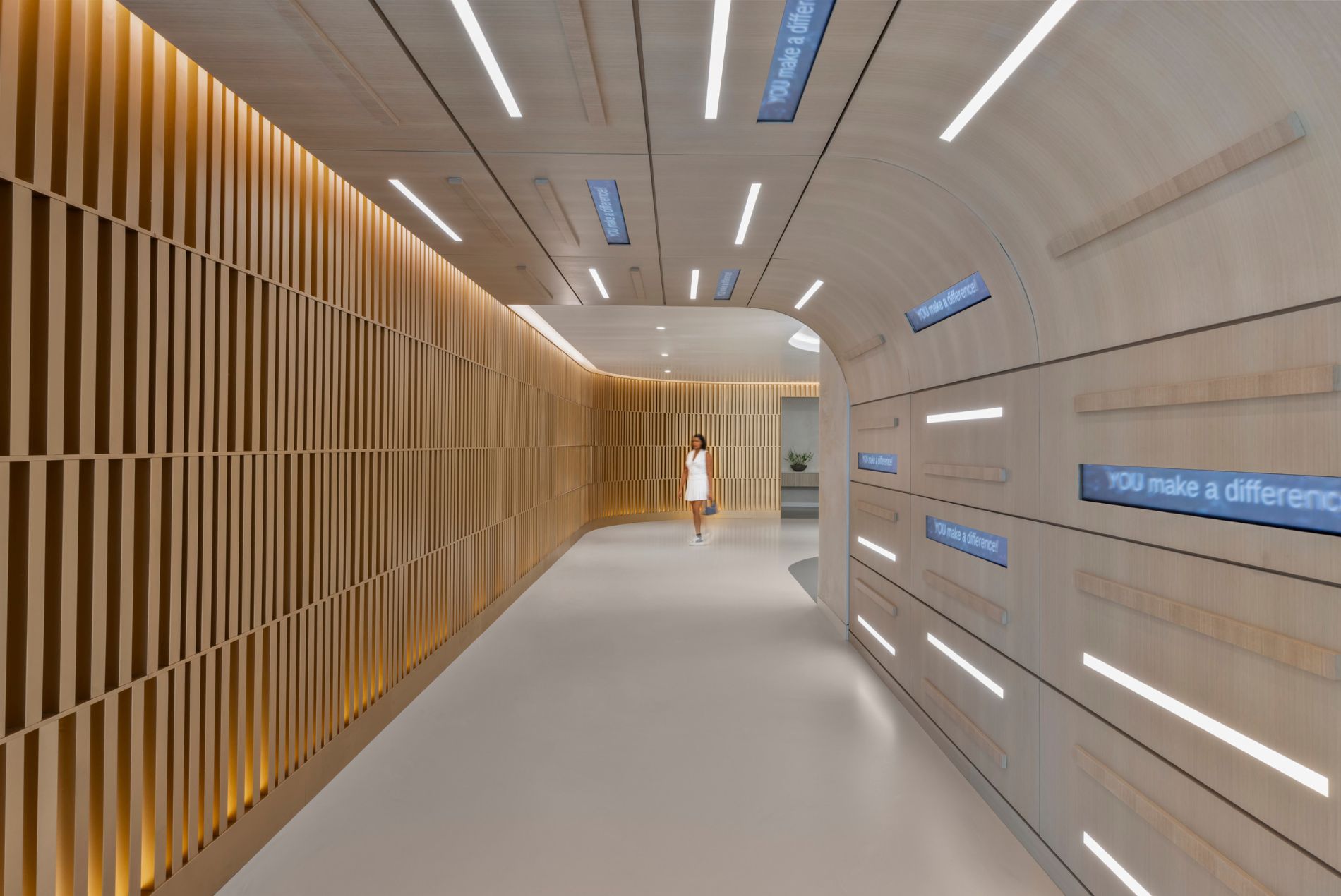 Confidential Medical Institute Aesthetic Medicine Training Facility Atlanta interior digital tunnel