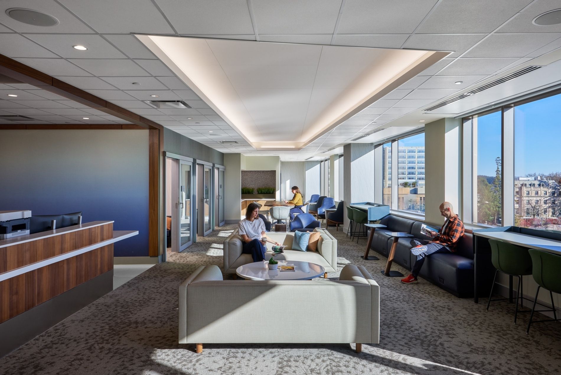 University Of Michigan Medicine D. Dan And Betty Kahn Health Care Pavilion Interior Family Lounge Visitor Waiting Area