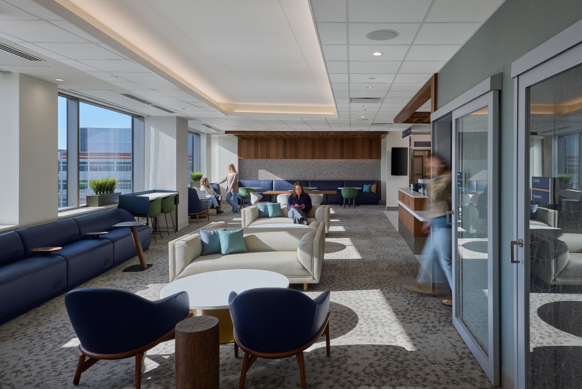 University Of Michigan Medicine D. Dan And Betty Kahn Health Care Pavilion Interior Inpatient Unit Family Lounge