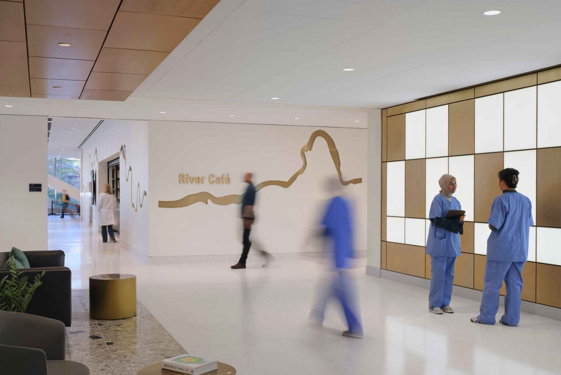 University Of Michigan Medicine D. Dan And Betty Kahn Health Care Pavilion Interior Public Corridor By River Cafe