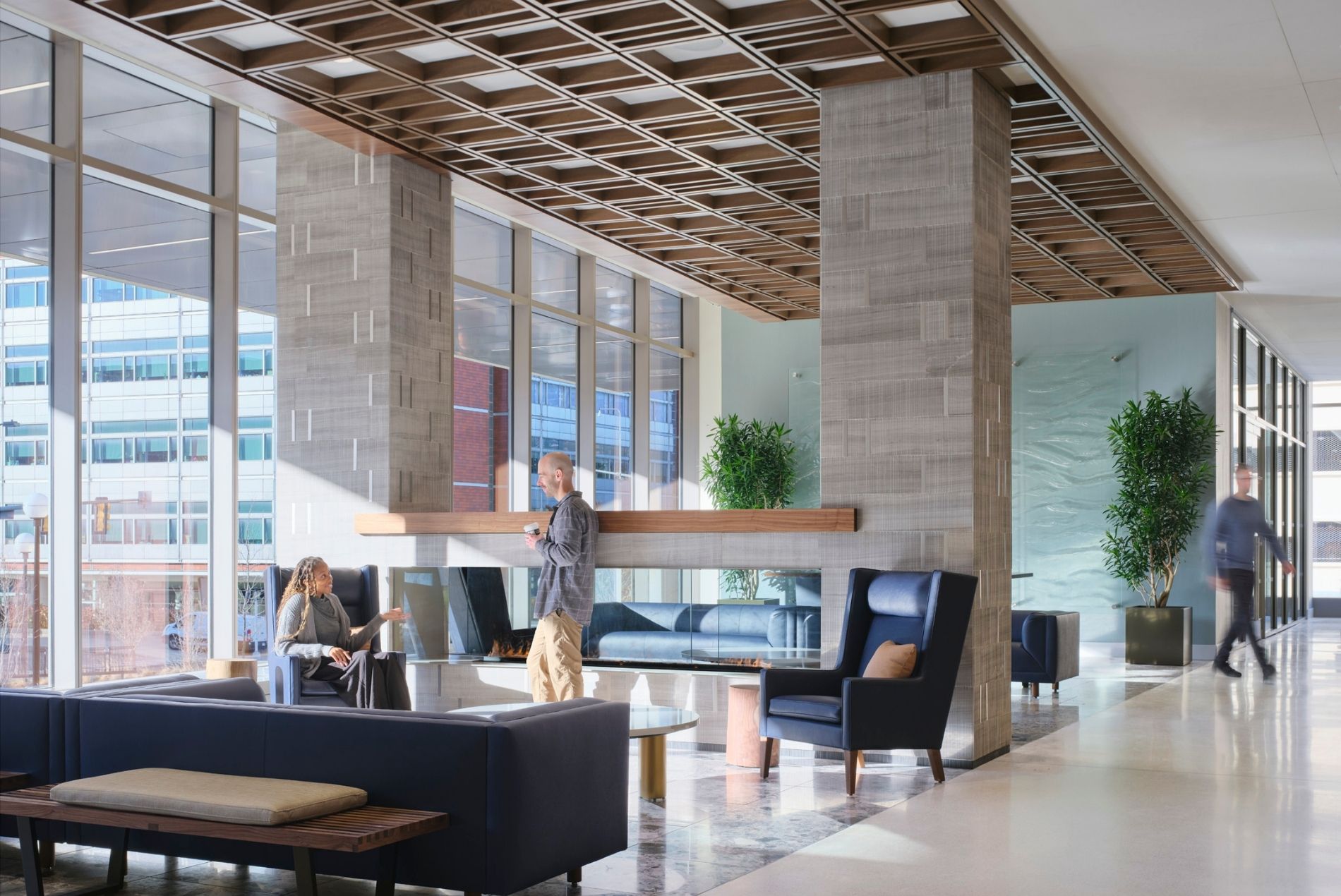 University Of Michigan Medicine D. Dan And Betty Kahn Health Care Pavilion Interior Public Waiting Lounge Main Lobby