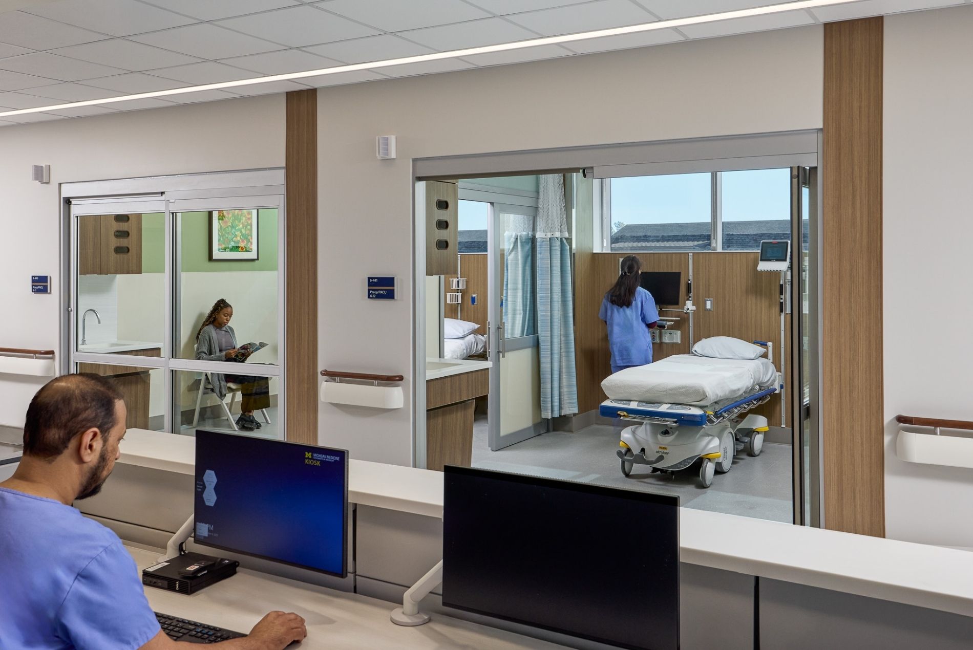 University Of Michigan Medicine D. Dan And Betty Kahn Health Care Pavilion Interior Unit Corridor