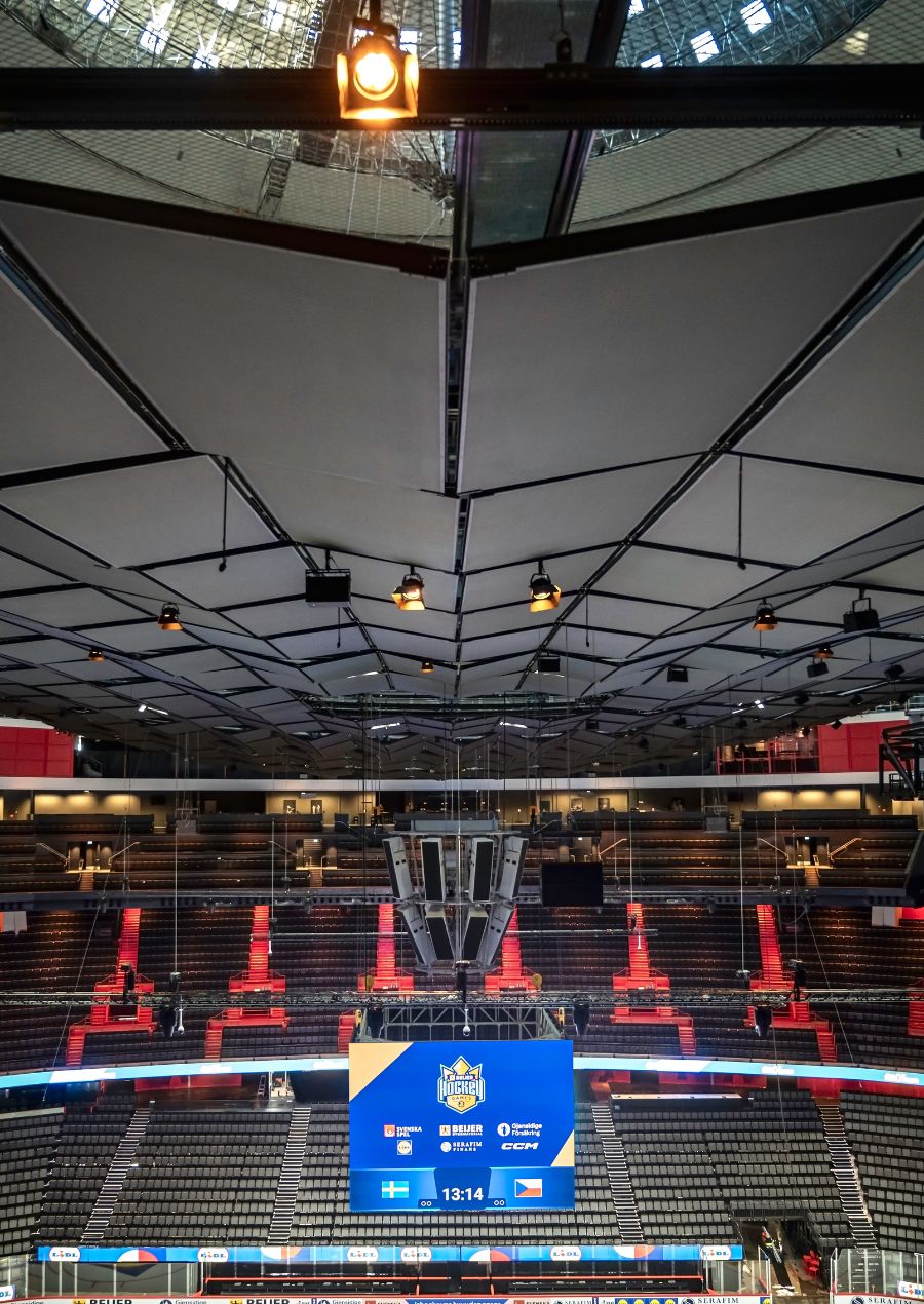 Avicii Arena's new retractable ceiling, renovated by HOK