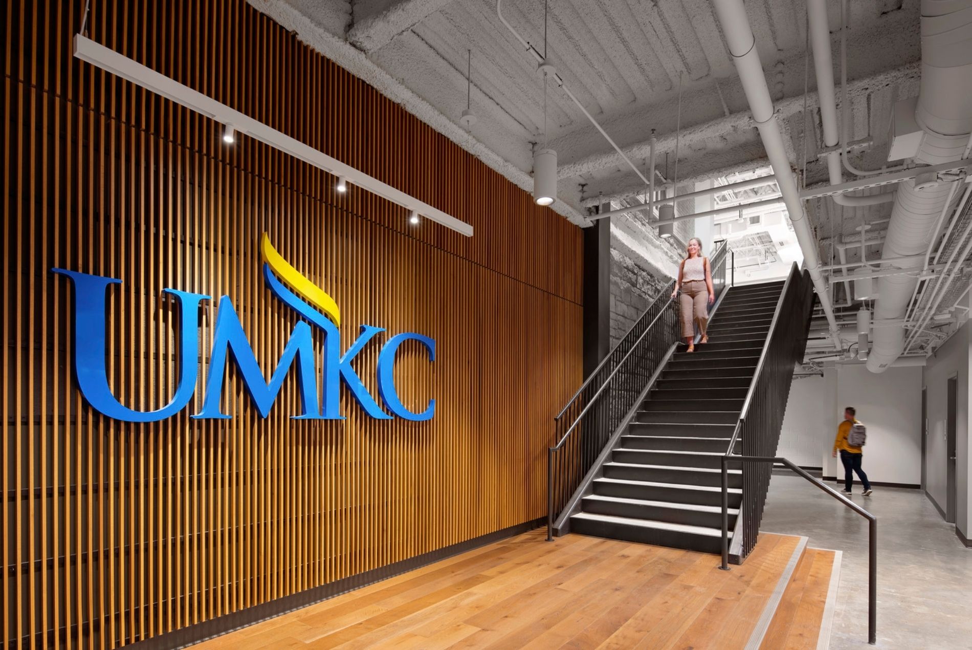 UMKC Robert W. Plaster Free Enterprise and Research Center interior lobby