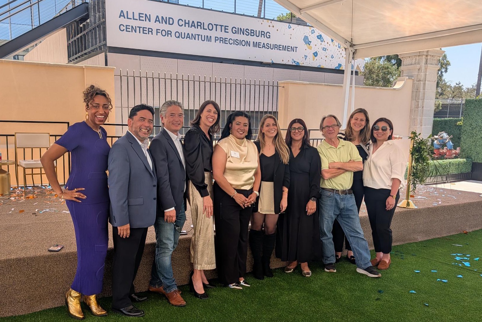 HOK's team at the dedication for the Ginsburg Center for Quantum Precision Measurement at Caltech