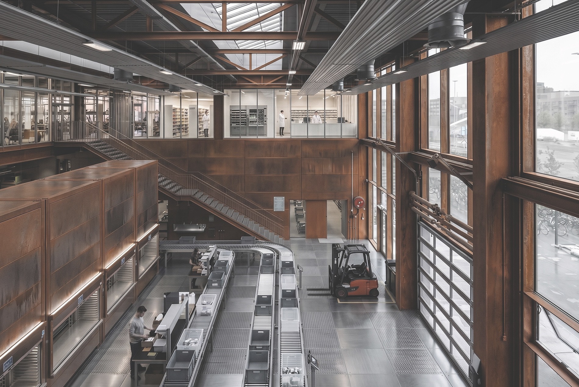 Paddington Pharmatherapy Hub: Adaptive Design in Kinetic and Agile Resilience rendering by Syracuse University student