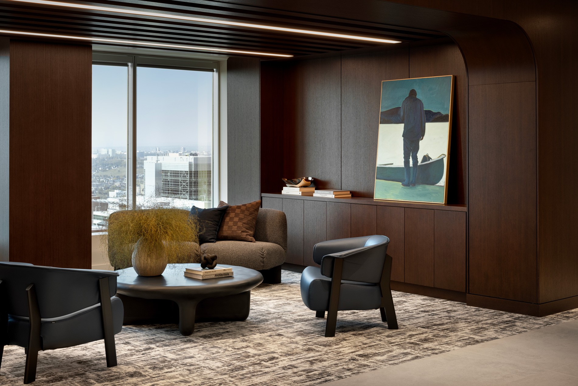 Waiting space at HOK-designed Cassels law firm in Calgary