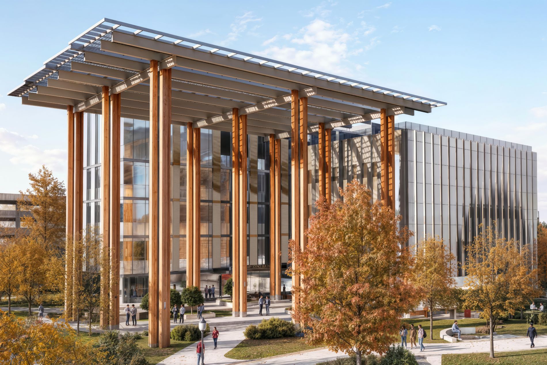 Montclair State University Interdisciplinary Science Building exterior render