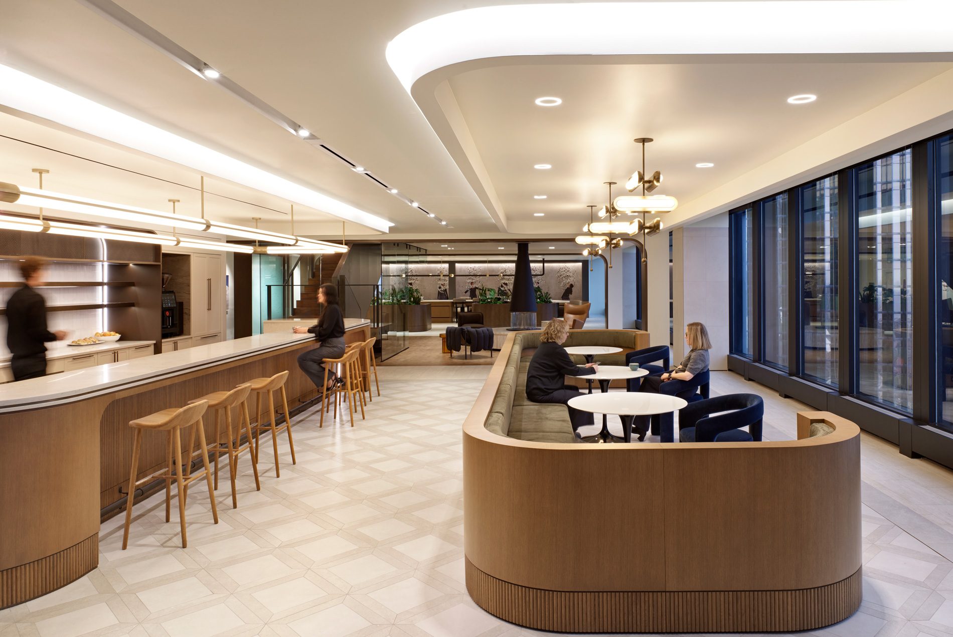 HOK designed Torys law firm lounge space in Toronto