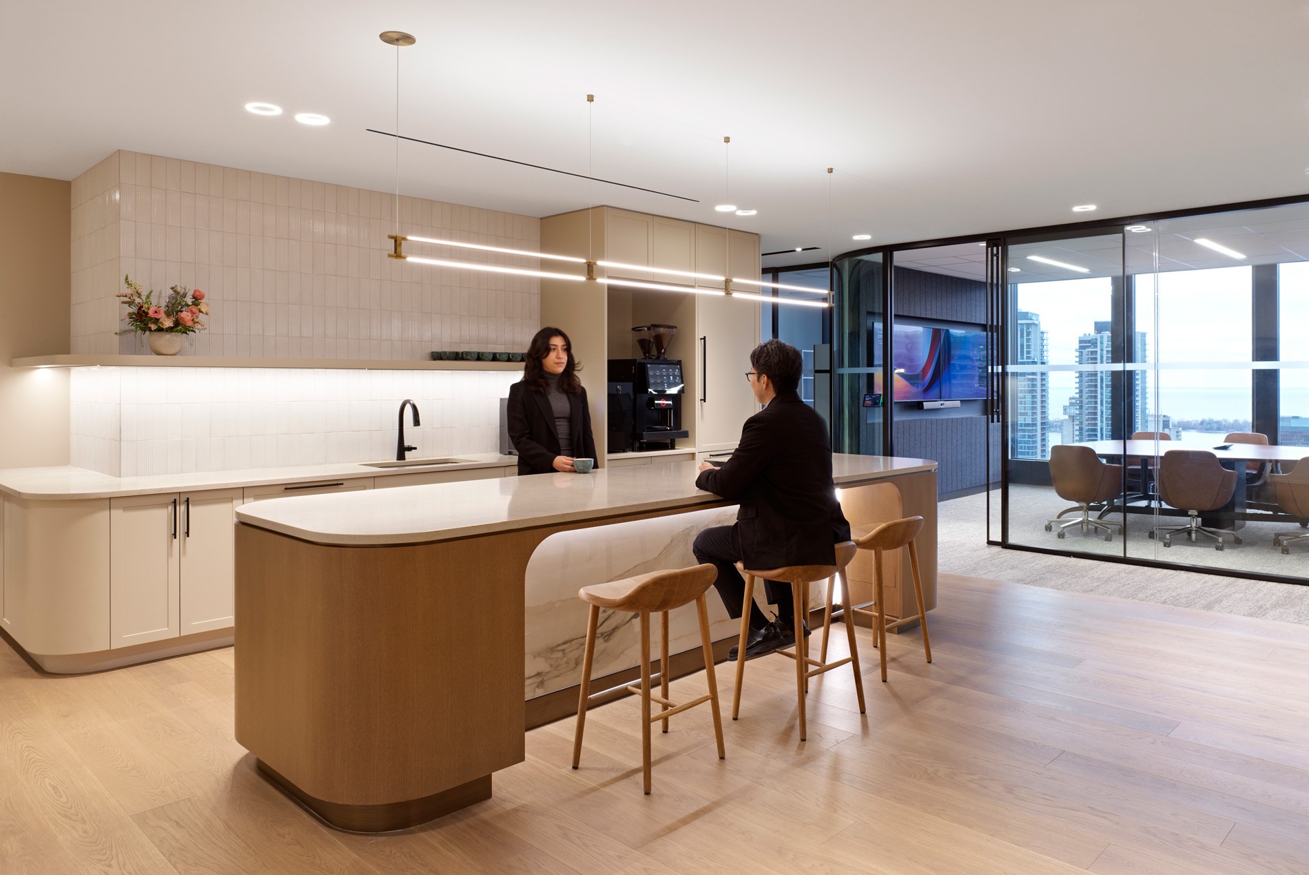HOK designed Torys law firm kitchen and conference space in Toronto