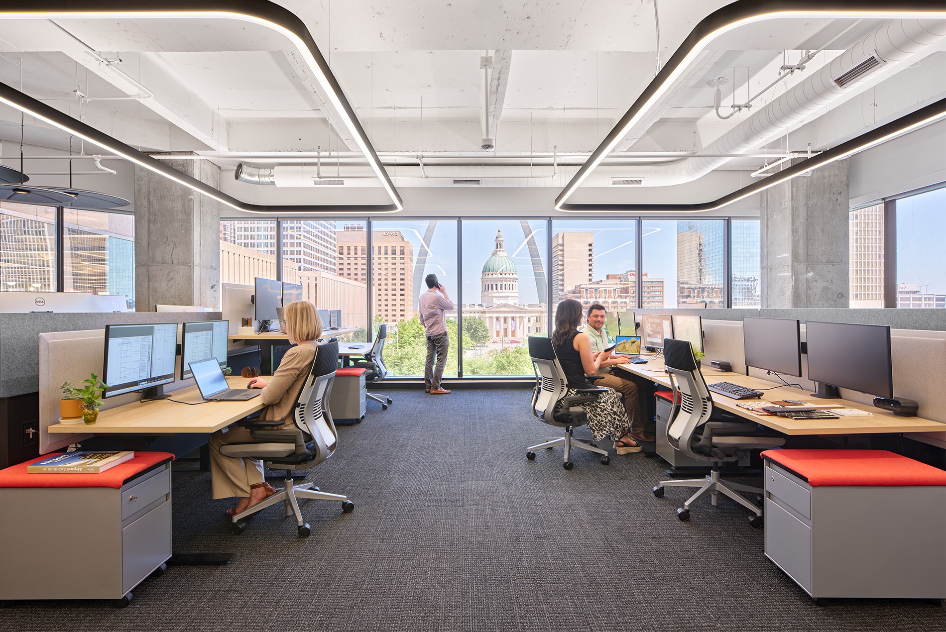 HOK St. Louis Office interior neighborhood workspace