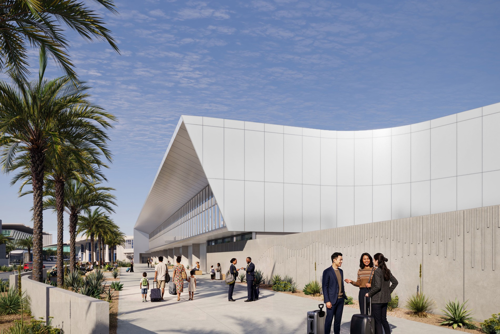 San Diego International Airport Terminal 2 East Connector building designed by HOK