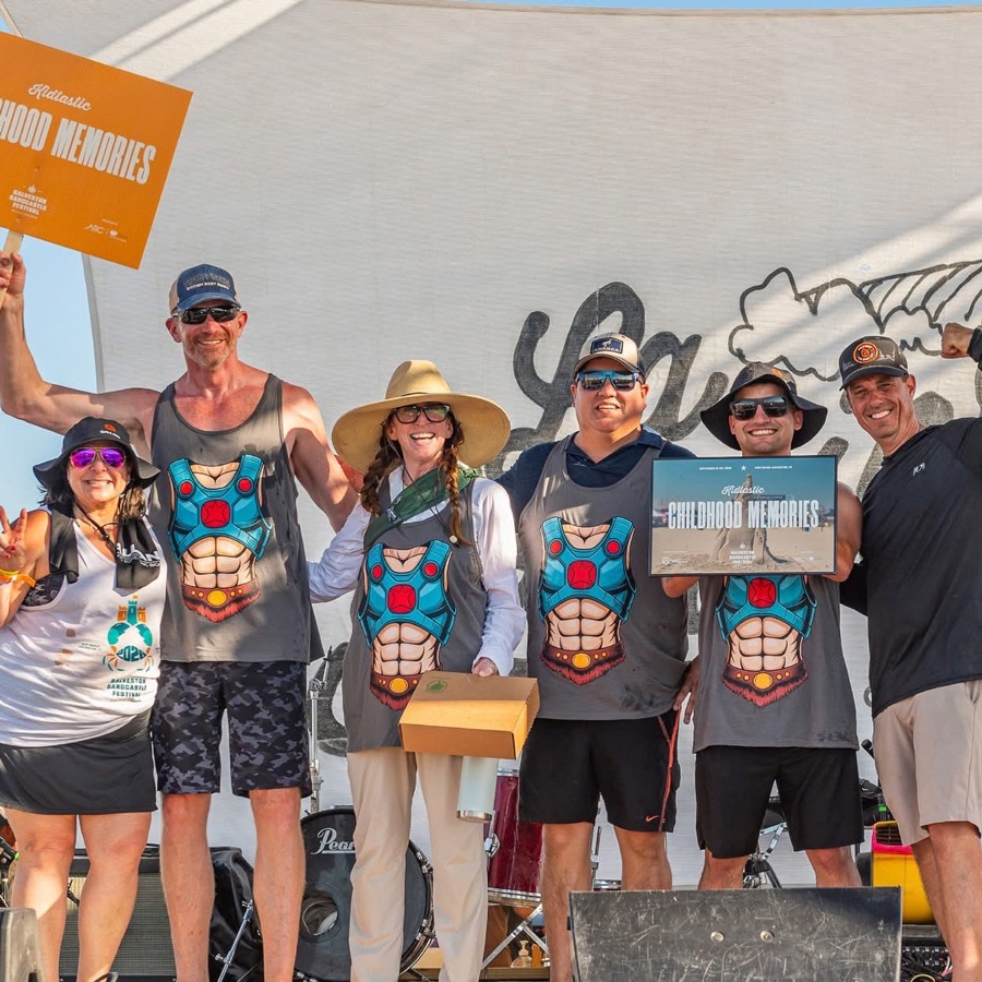 HOK Houston studio team members participating at AIA Galveston Kidtastic sandcastle competition